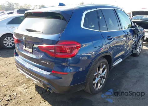 2021 BMW X3 Sdrive30I z USA, uszkodzony, nr VIN 5UXTY3C00M9F93459